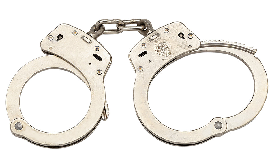 Smith & Wesson 350103 Model 100 Slot Lock Nickel Steel Handcuffs