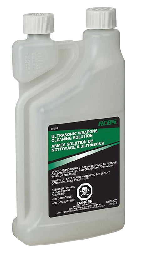 RCBS 87059 Ultrasonic Weapons Cleaning Solution Cleans Lubricates Protects 32 oz