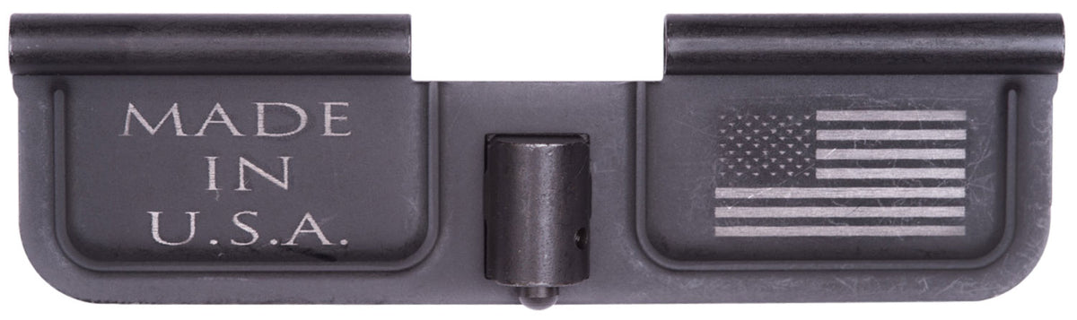 Spikes Tactical SED7002 AR-15 Ejection Port Door with USA Flag Laser Engraving - Black Phosphate Steel
