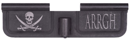 Spikes Tactical SED7003 AR-15 Ejection Port Door with Pirate Laser Engraving - Black Phosphate Steel