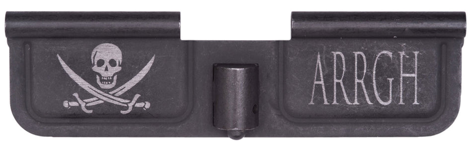 Spikes Tactical SED7003 AR-15 Ejection Port Door with Pirate Laser Engraving - Black Phosphate Steel
