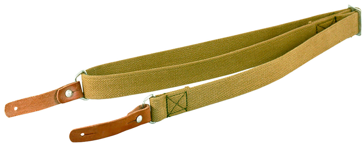 Aim Sports PJSSL AK/SKS Heavy Duty Olive Canvas Sling with Leather Trim 20"-42" OAL