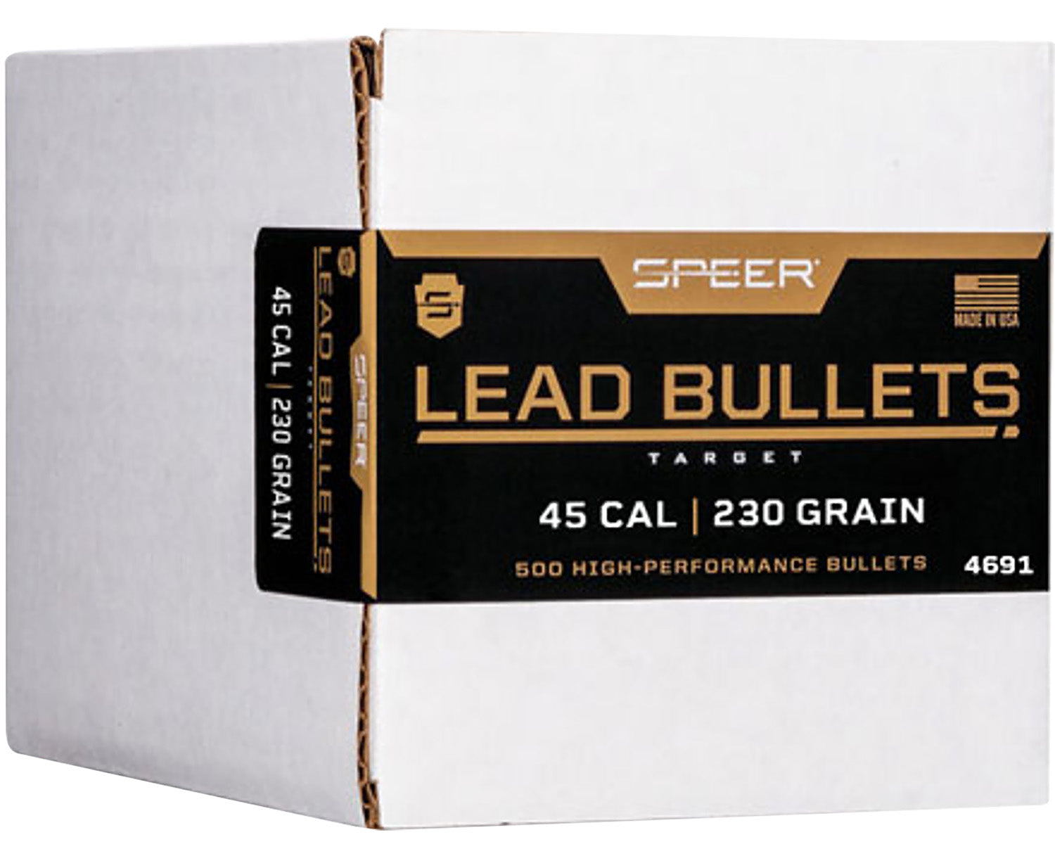 Speer 45Cal 230gr Lead RN Handgun Reloading Bullets 500 Per Box