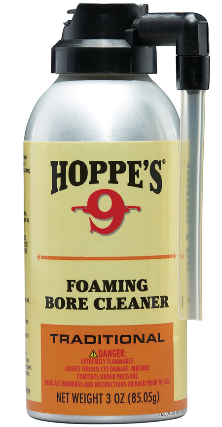 Hoppe's 907 No. 9 Foaming Bore Cleaner 3 oz Spray Removes Copper & Powder