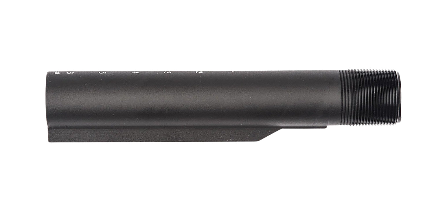 Spikes SLA500R Buffer Tube 6-Position Mil-Spec Black Hardcoat Anodized 7075-T6 Aluminum