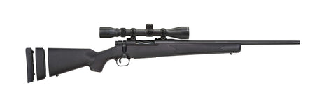 Mossberg 27853 Patriot Super Bantam 7mm-08 Rem Caliber with 5+1 Capacity, 20" Fluted Barrel, Matte Blued Metal Finish & Black Synthetic Stock Right Hand (Youth) Includes 3-9x40mm Scope