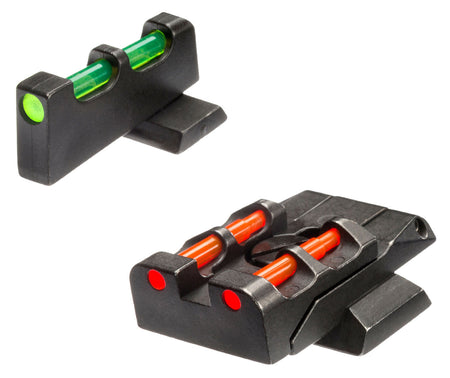 HiViz SWMPE21 Adjustable Sight Set for S&W M&P Full-Size Green Fiber Optic Front Orange Fiber Optic Rear