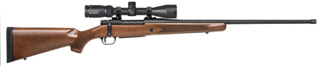 Mossberg 28242 Patriot w/Optic Full Size 400 Legend 4+1 20" Matte Blued Threaded Barrel, Matte Blued Drilled & Tapped Receiver, Walnut Fixed Stock, Vortex Crossfire II 3-9x40mm Scope, Right Hand