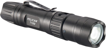 Pelican 7100 Tactical Flashlight Black Anodized White LED 33/348/695 Lumens