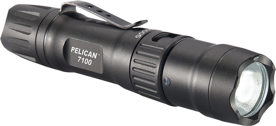 Pelican 7100 Tactical Flashlight Black Anodized White LED 33/348/695 Lumens