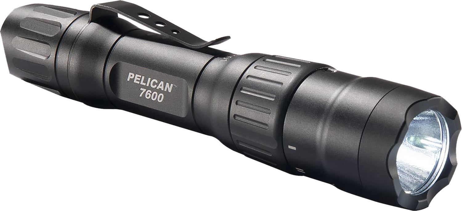 Pelican 7600 Tactical Flashlight Black Anodized 37/479/944 Lumens White Red Green LED