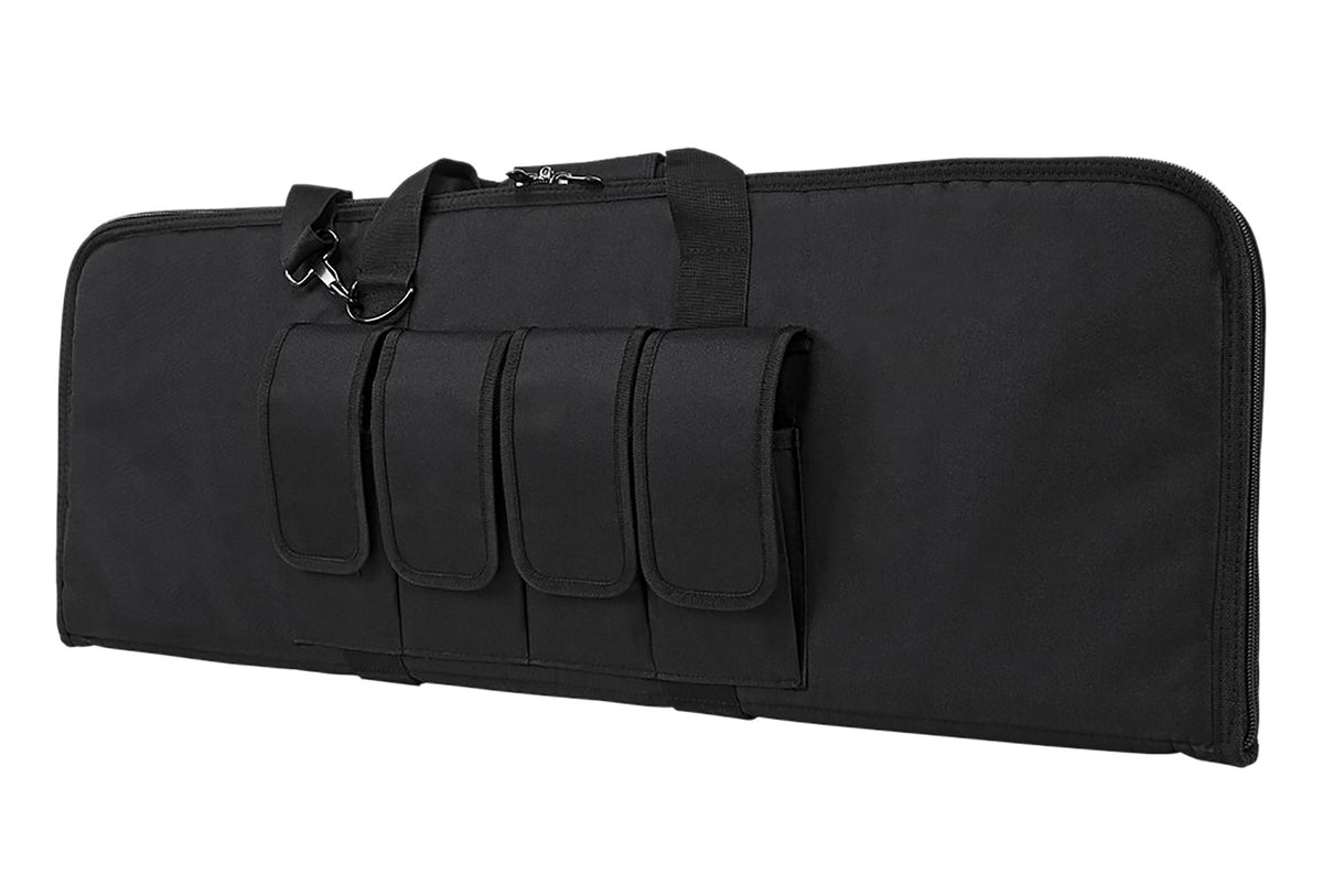 NcStar VISM Carbine Case 36 Inch Black PVC Nylon Lockable Zippers Mag Pouches