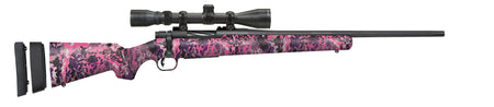 Mossberg 28144 Patriot Super Bantam Youth 7mm-08 Rem 5+1 20" Matte Blued Fluted Barrel, Matte Blued Steel Receiver, Muddy Girl Wild Synthetic Stock, Right Hand Includes 3-9x40mm Duplex Scope