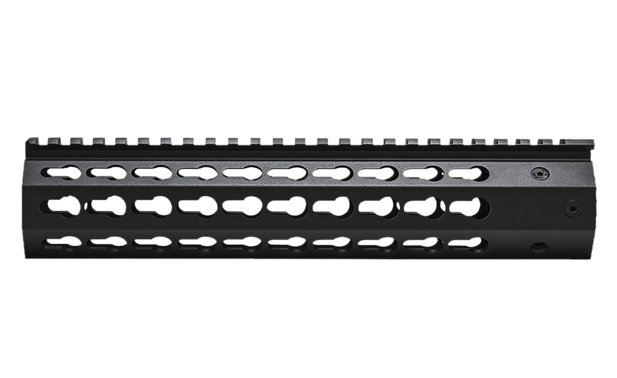 NcStar VMARFFKMC KeyMod Free-Float Handguard, 10" Black Anodized Aluminum for AR-15/M4