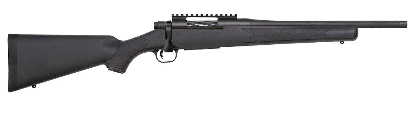 Mossberg 28228 Patriot Carbine 308 Win 5+1 18" Matte Blued Threaded Bull Barrel, Matte Blued Picatinny Rail Receiver, Black Fixed Synthetic Stock