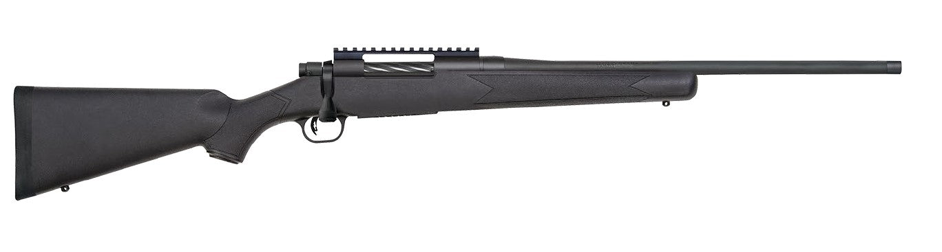 Mossberg 28233 Patriot Carbine 6.5 PRC 5+1 20" Matte Blued Threaded Bull Barrel, Matte Blued Picatinny Rail Receiver, Black Fixed Synthetic Stock