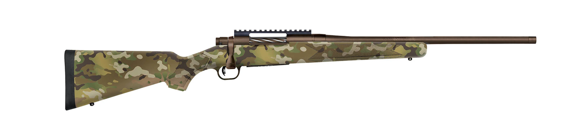 Mossberg 28282 Patriot Compact 6.5 PRC 4+1 20" Patriot Brown Cerakote Threaded Bull Barrel, Patriot Brown Cerakote Steel Receiver w/Picatinny Rail, MultiCam Fixed Synthetic Stock
