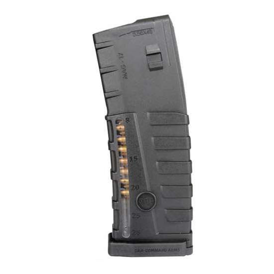 Command Arms 223 30-Round Clear Window AR-15/M-16 Black Polymer Magazine