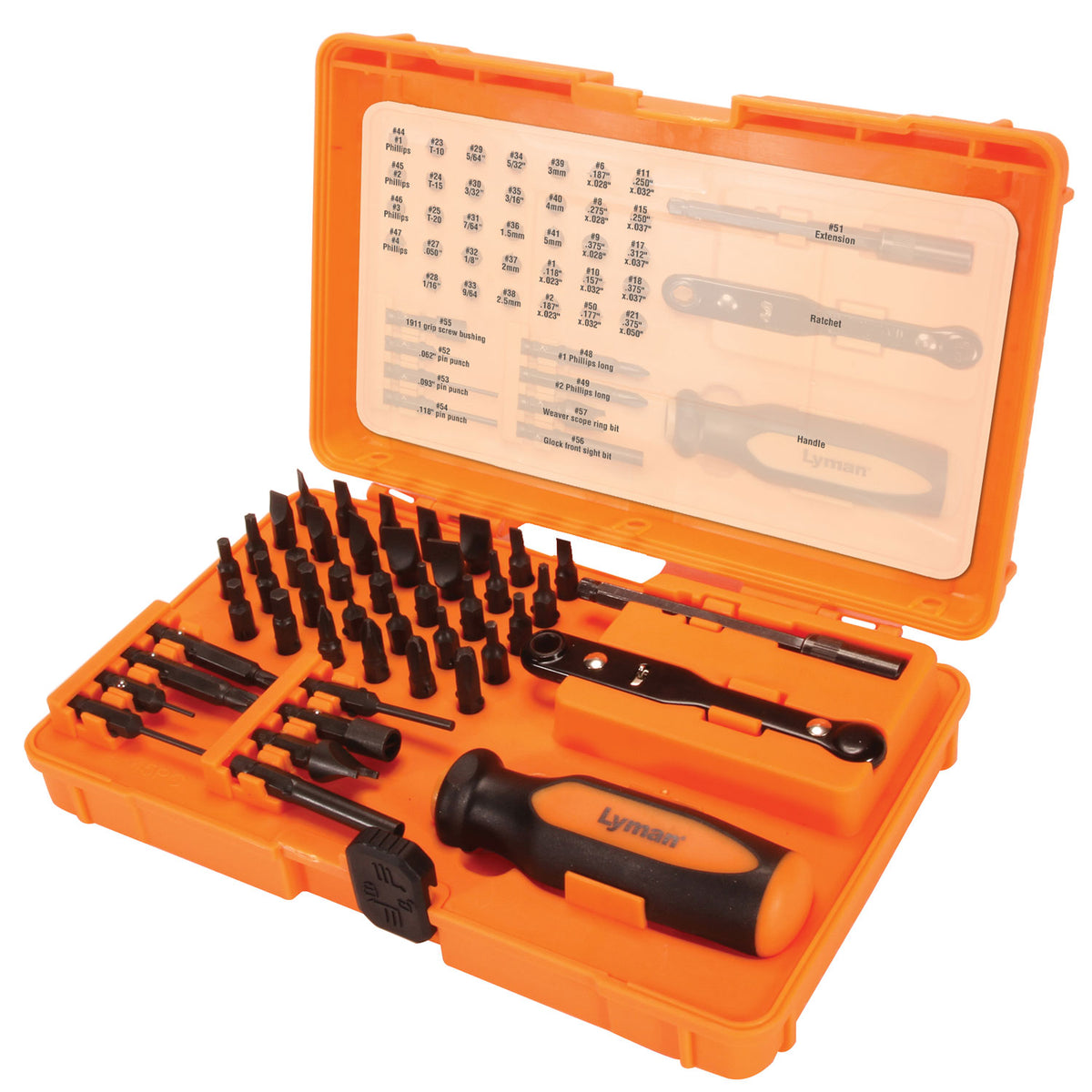 Lyman 7991360 Master Gunsmith Tool Kit 45 Pieces Universal Multi-Bit Set