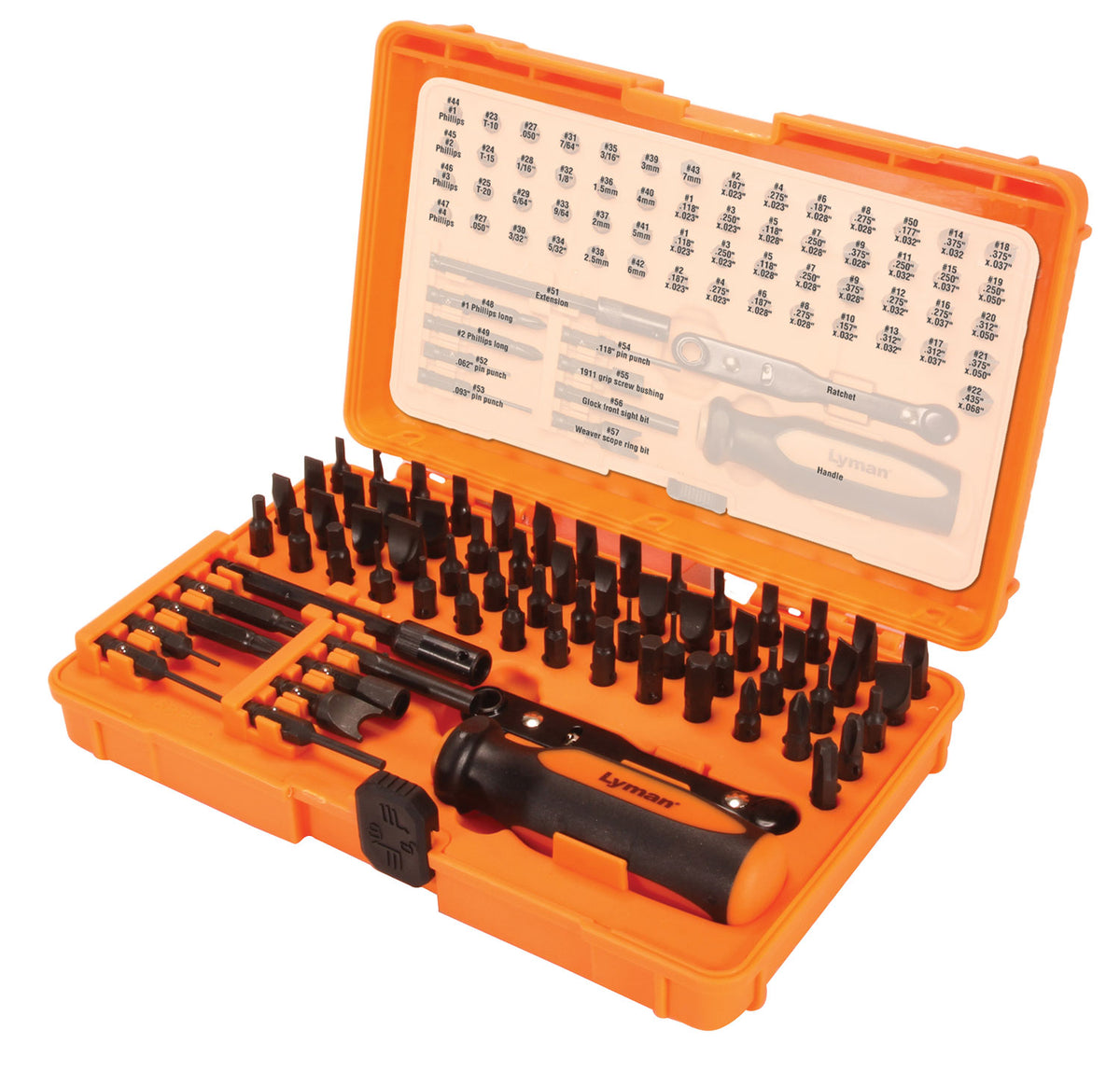 Lyman 7991361 Master Gunsmith Tool Kit 68 Pieces Universal Multi-Bit Set