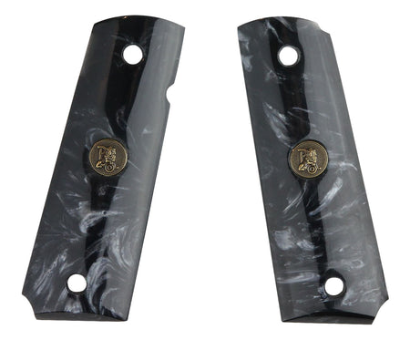 Pachmayr 62000 Custom Simulated Black Pearl Grip Panels for 1911 with Ambidextrous Safety