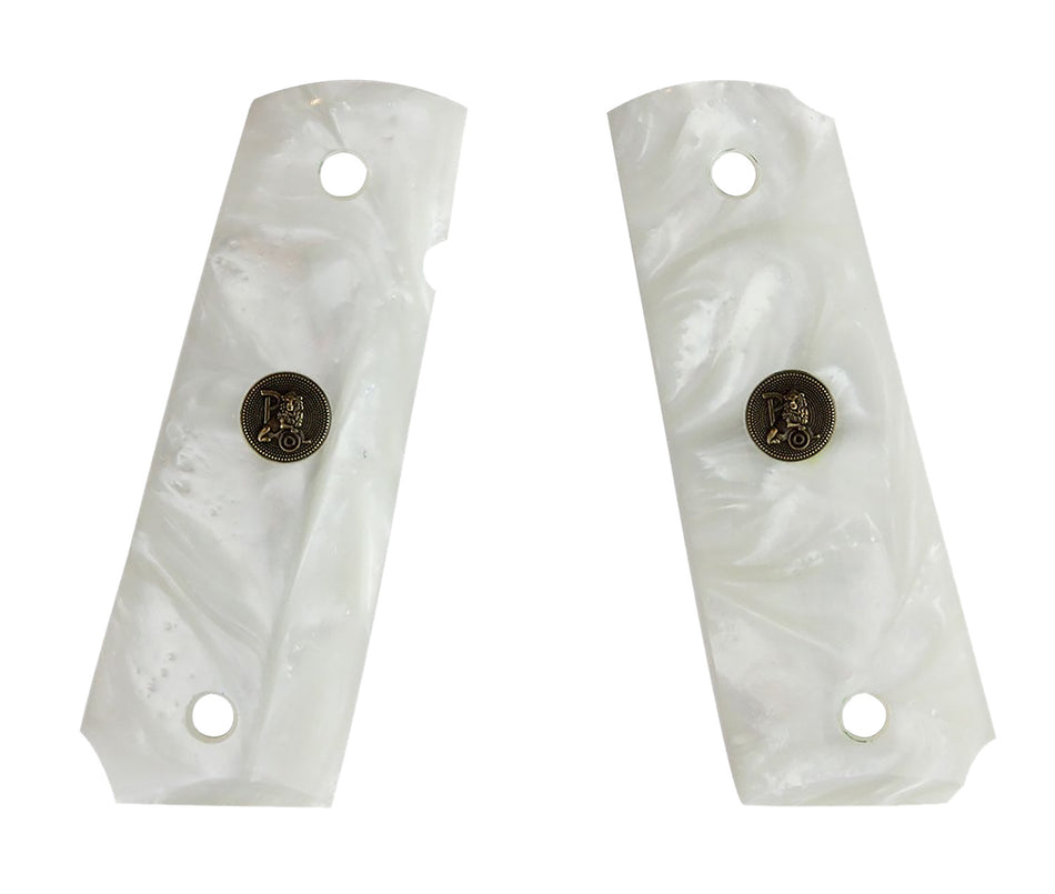 Pachmayr 62001 Custom Simulated White Pearl Grip Panels for 1911 with Ambidextrous Safety