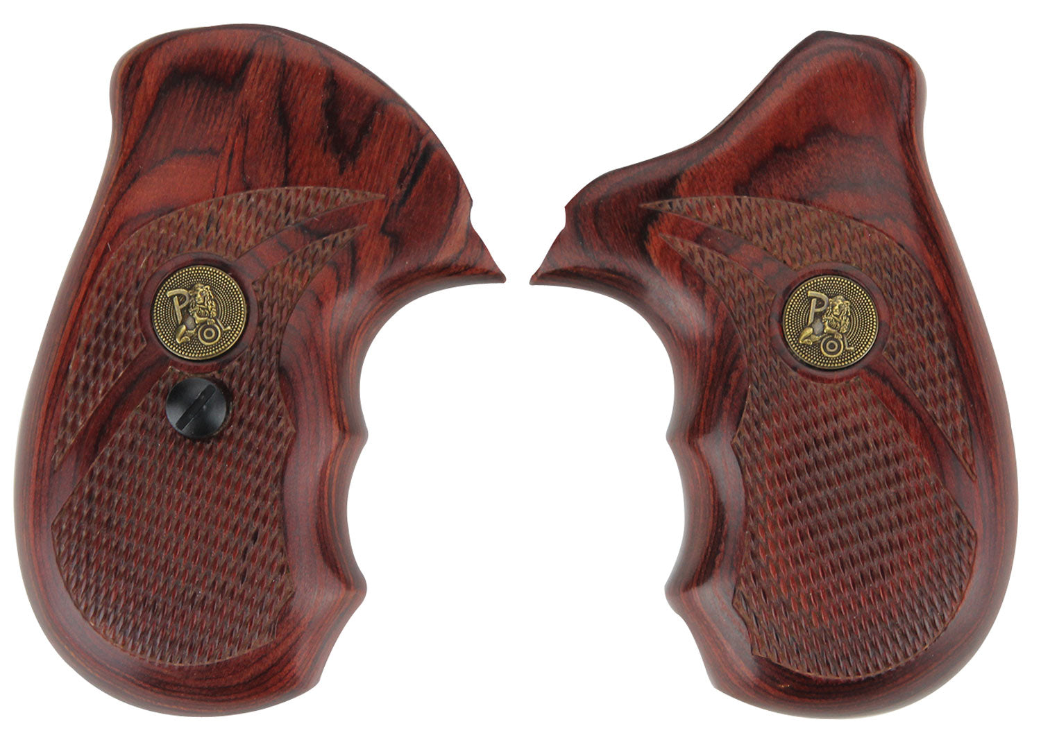 Pachmayr 63080 Renegade Rosewood Laminate Grip with Finger Grooves for Taurus 85 Revolver