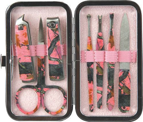 Rivers Edge Women's 7-Piece Manicure Set - Pink Camo