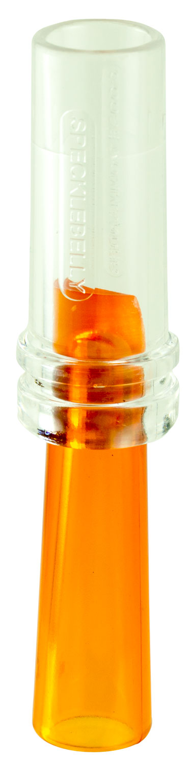Duck Commander DCSPRCK Specklebelly Single Reed Goose Call Yodels Clucks Purrs, Clear/Orange Acrylic