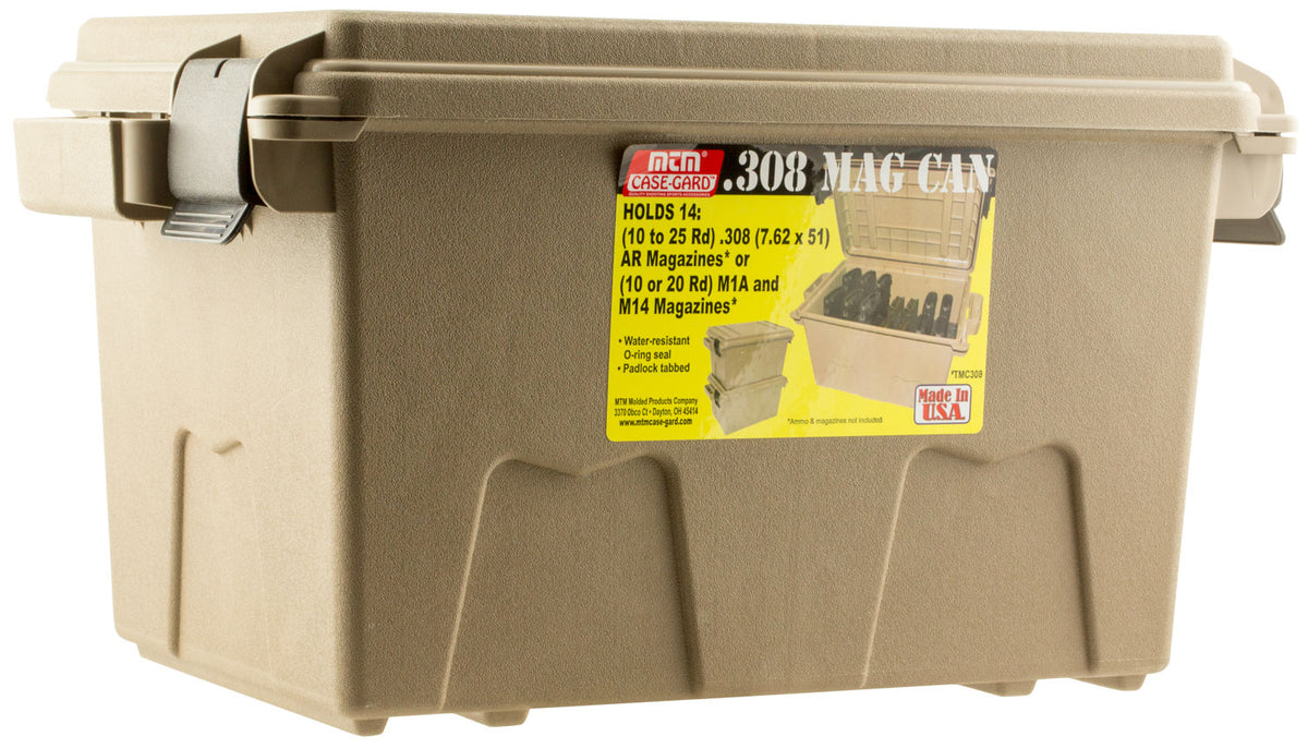 MTM Case-Gard TMC308 Tactical Mag Can Flat Dark Earth Polymer 308 Win 7.62x51mm NATO AR-Platform