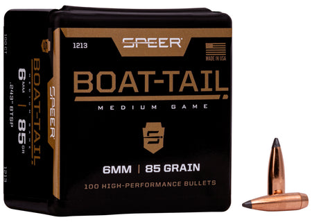 Speer #1213 6mm 85gr Boat Tail Jacketed Soft Point 100-Count Box