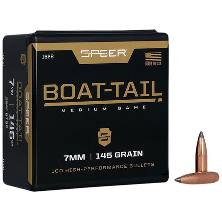Speer #1628 7mm 145gr Boat Tail Jacketed Soft Point 100-Count Box