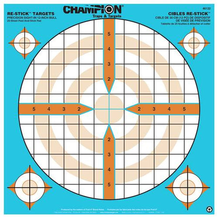 Champion Re-Stick Precision Sight-In Self-Adhesive Shooting Target