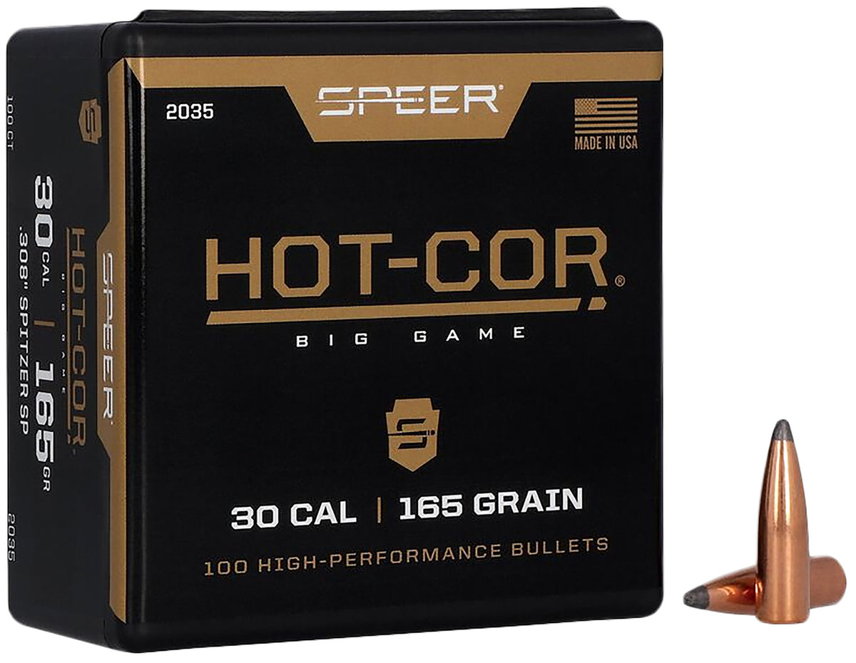 Speer Hot-Cor .308 165 Grain Spitzer SP Rifle Reloading Projectiles