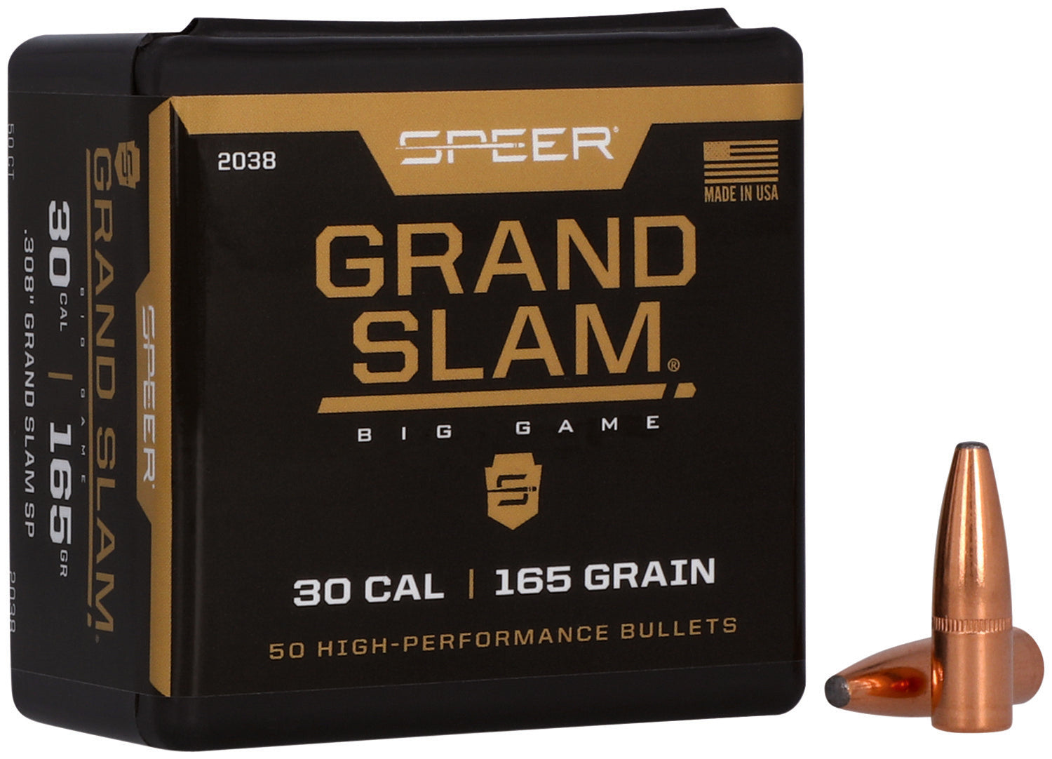 Speer Grand Slam 30 Caliber 165 Grain Soft Point Rifle Bullets