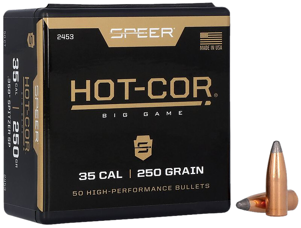Speer Hot-Cor .358 Caliber 250 Grain Spitzer Soft Point Reloading Projectiles