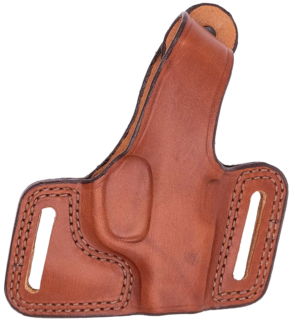 Bianchi Black Widow OWB Holster Size 14 Tan Leather Belt Slide Right Hand Fits Glock 17/19/22