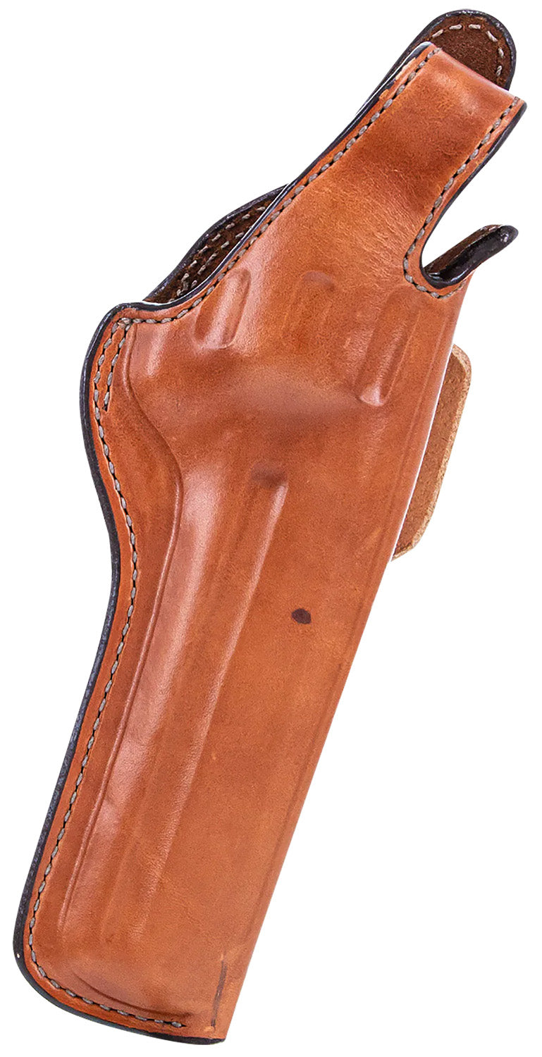 Bianchi 5BHL Thumbsnap OWB Holster Size 06 Tan Leather Belt Loop Right Hand Fits Ruger GP100/Colt King Python