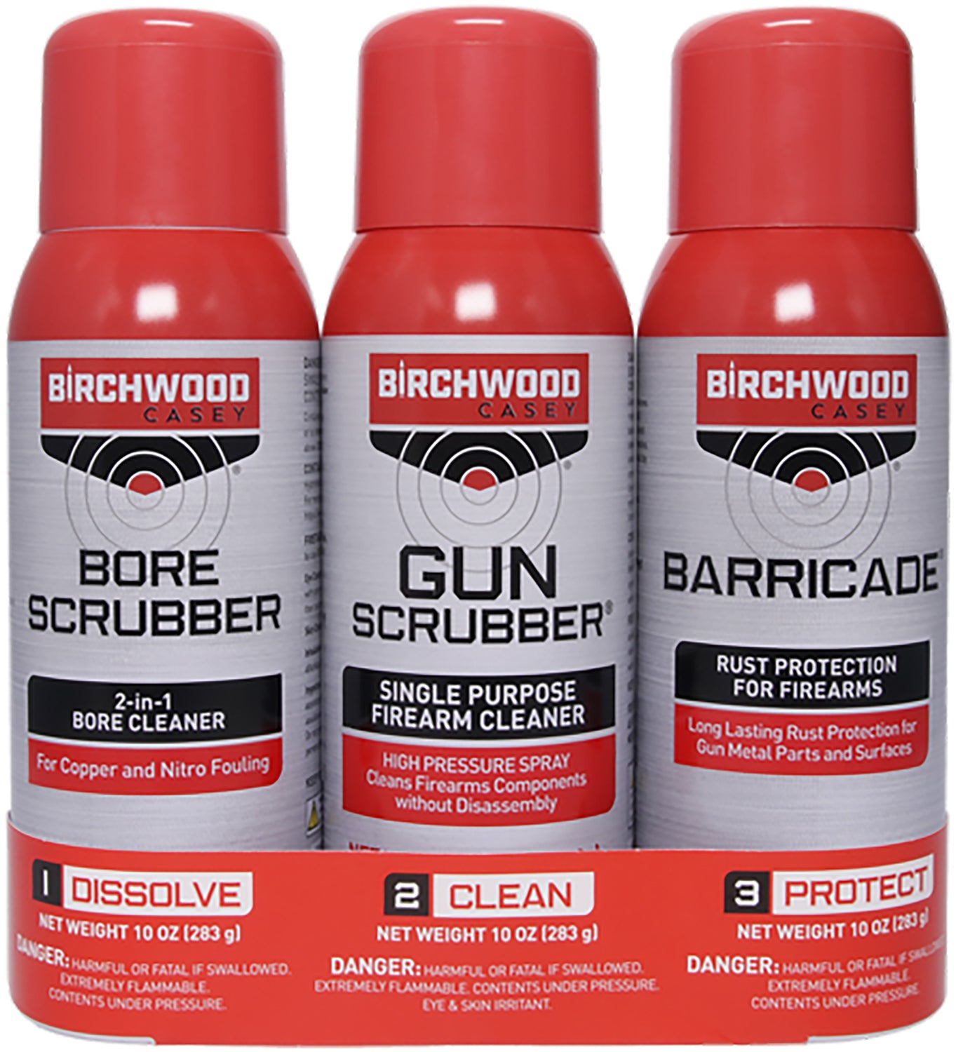 Birchwood Casey 1-2-3 Aerosol Value Pack Cleaning Kit 10 oz. Aerosol Can 3 Pack