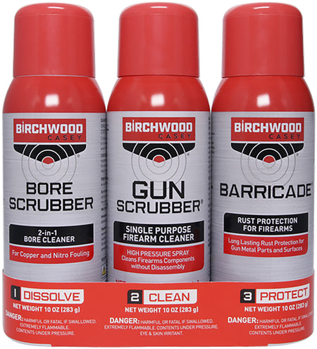 Birchwood Casey 1-2-3 Aerosol Value Pack Cleaning Kit 10 oz. Aerosol Can 3 Pack
