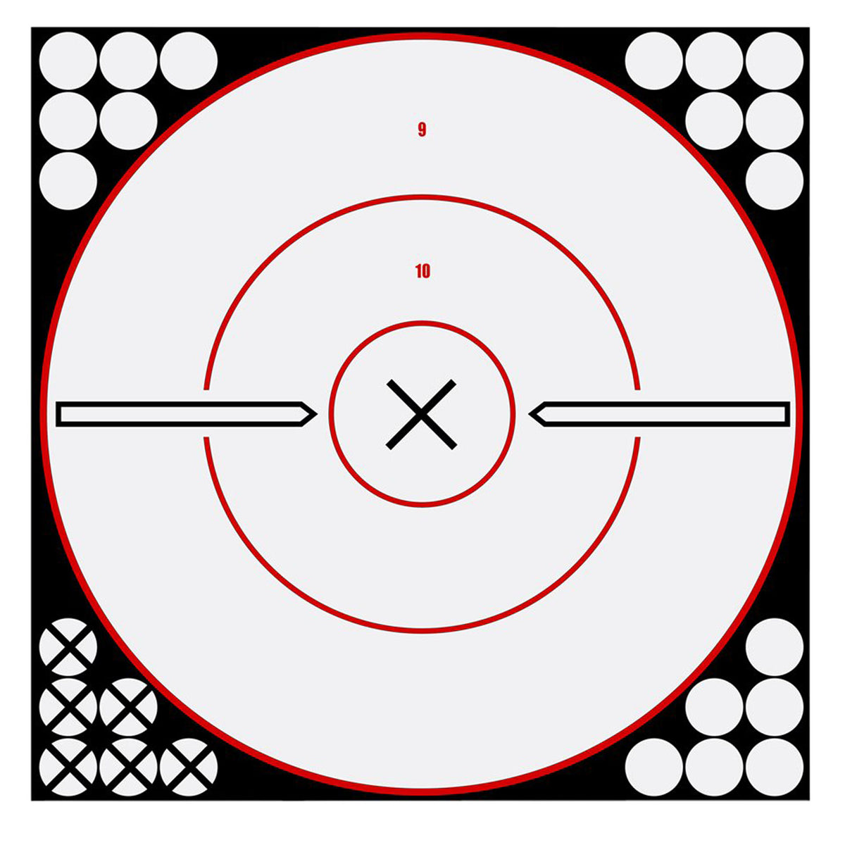 Birchwood Casey 34019 Shoot-N-C Reactive Self-Adhesive 12-Inch Bullseye Paper Target Black/White 5 Pack