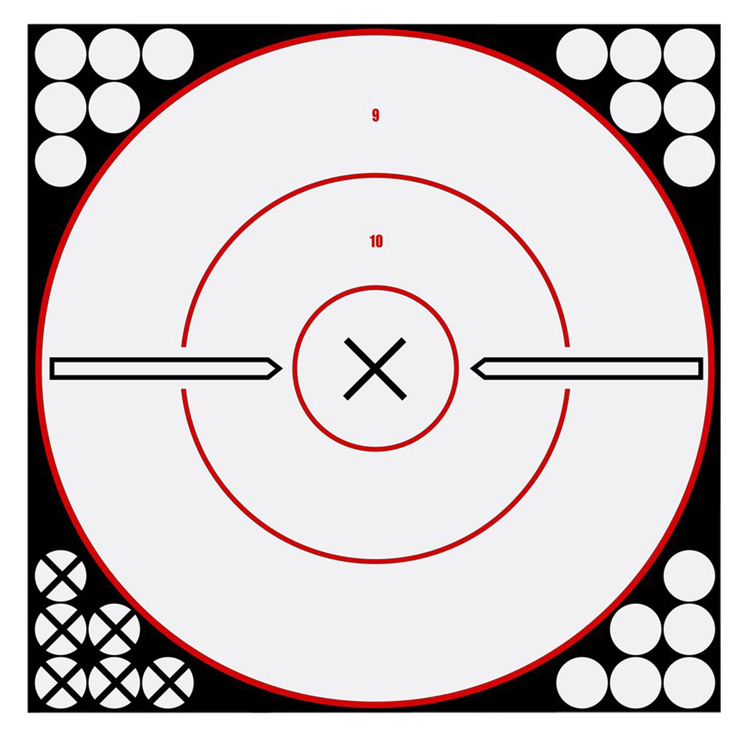 Birchwood Casey 34019 Shoot-N-C Reactive Self-Adhesive 12-Inch Bullseye Paper Target Black/White 5 Pack