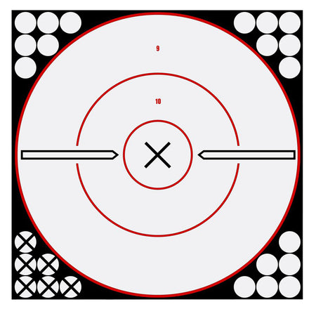 Birchwood Casey 34019 Shoot-N-C Reactive Self-Adhesive 12-Inch Bullseye Paper Target Black/White 5 Pack