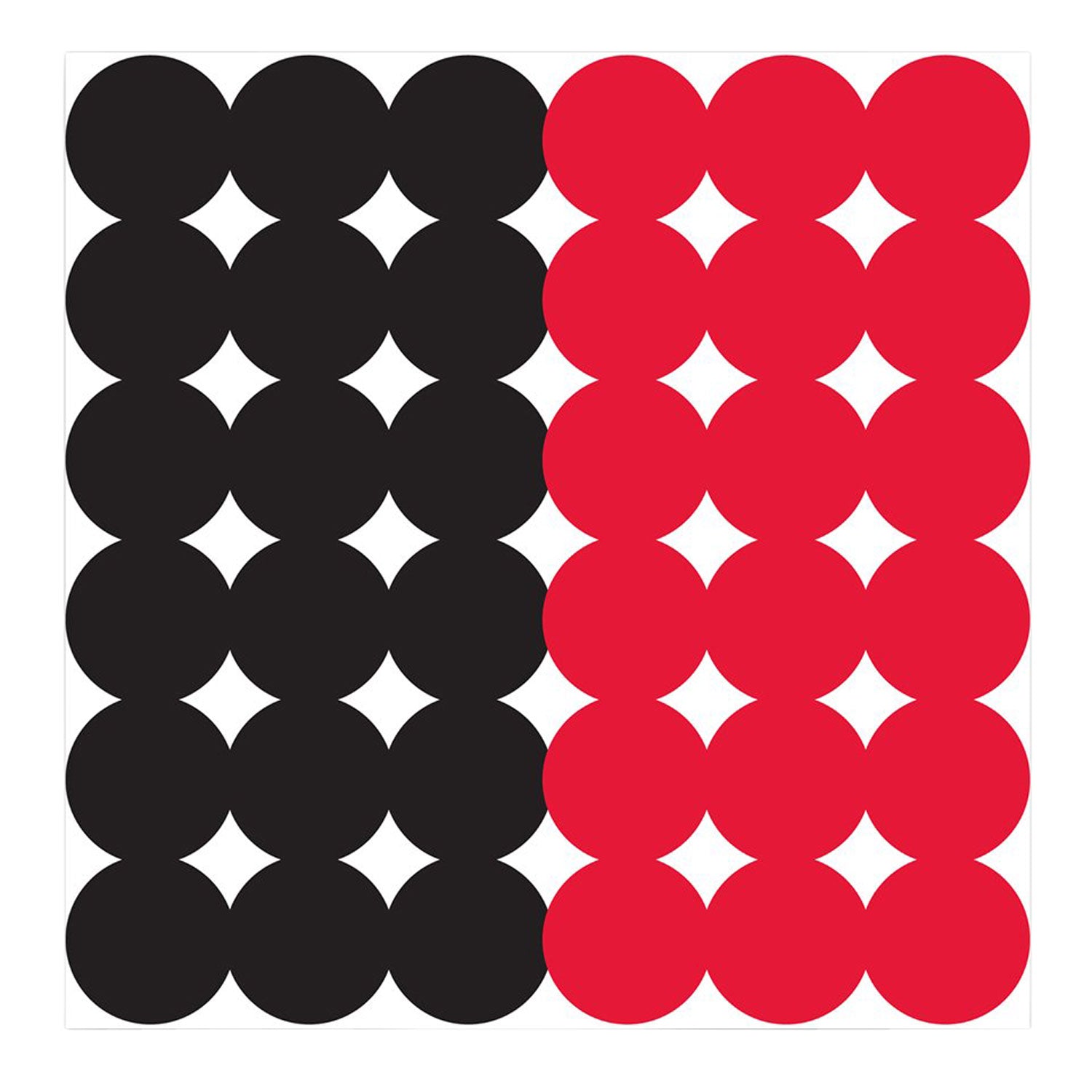 Birchwood Casey 34118 Dirty Bird Adhesive Repair Pasters Black/Red 1-Inch Target Patches 12 Pack