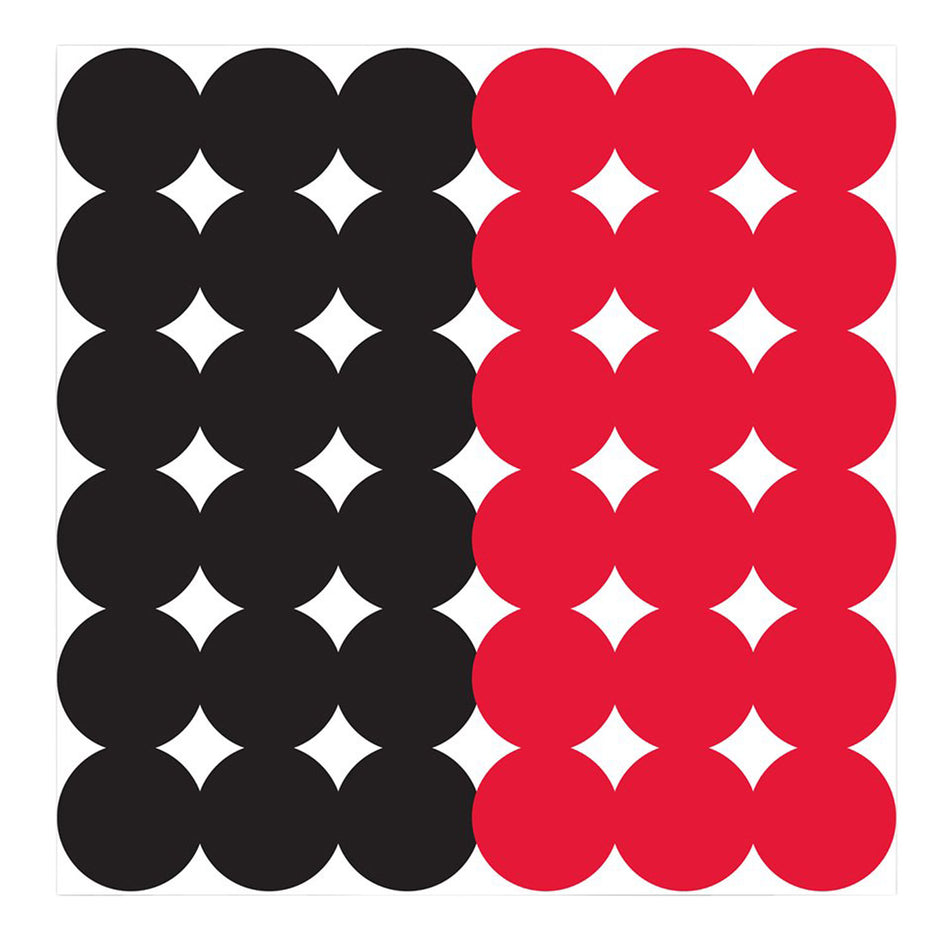Birchwood Casey 34118 Dirty Bird Adhesive Repair Pasters Black/Red 1-Inch Target Patches 12 Pack