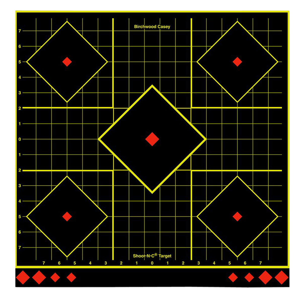 Birchwood Casey 34175 Shoot-N-C Reactive Self-Adhesive Paper Target Multi Color 17.75" 5-Diamond 5 Pack