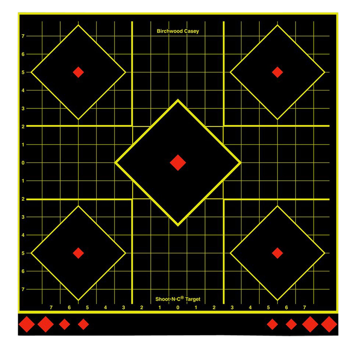 Birchwood Casey 34175 Shoot-N-C Reactive Self-Adhesive Paper Target Multi Color 17.75" 5-Diamond 5 Pack