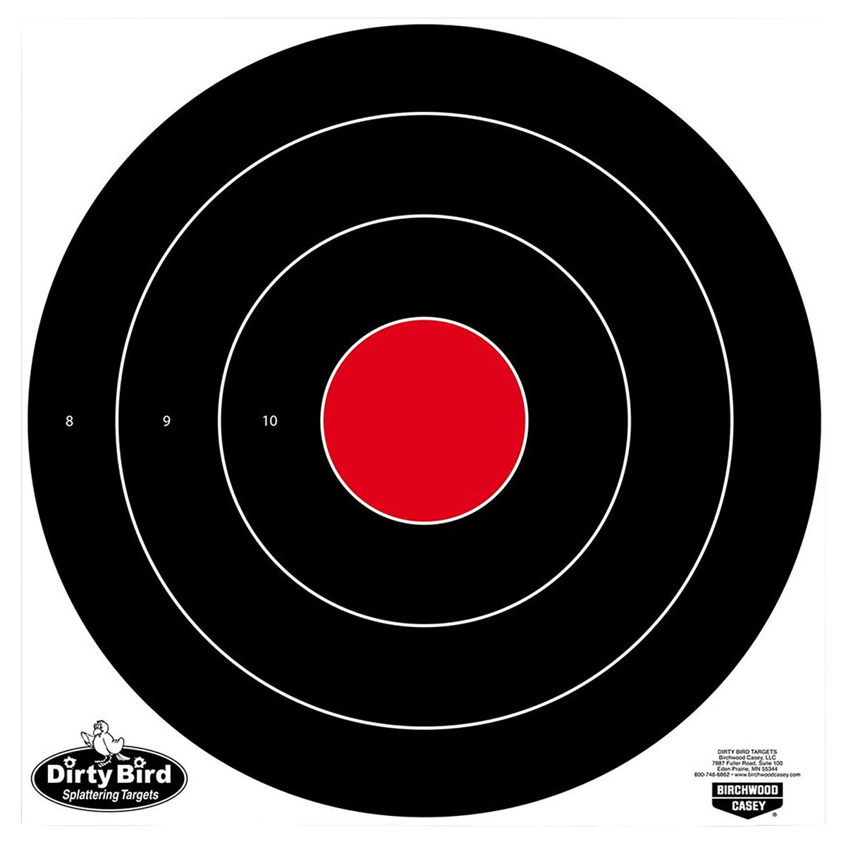 Birchwood Casey, Dirty Bird, Bullseye Target, 17.25", 5 Targets