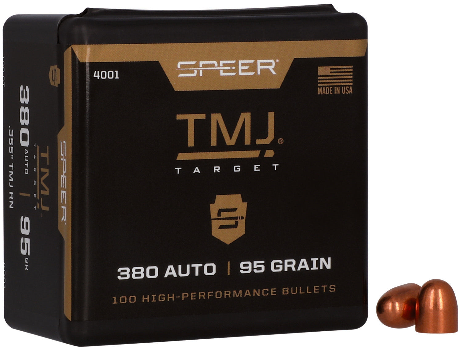 Speer Total Metal Jacket .380 Auto 95 Grain TMJ Reloading Projectiles