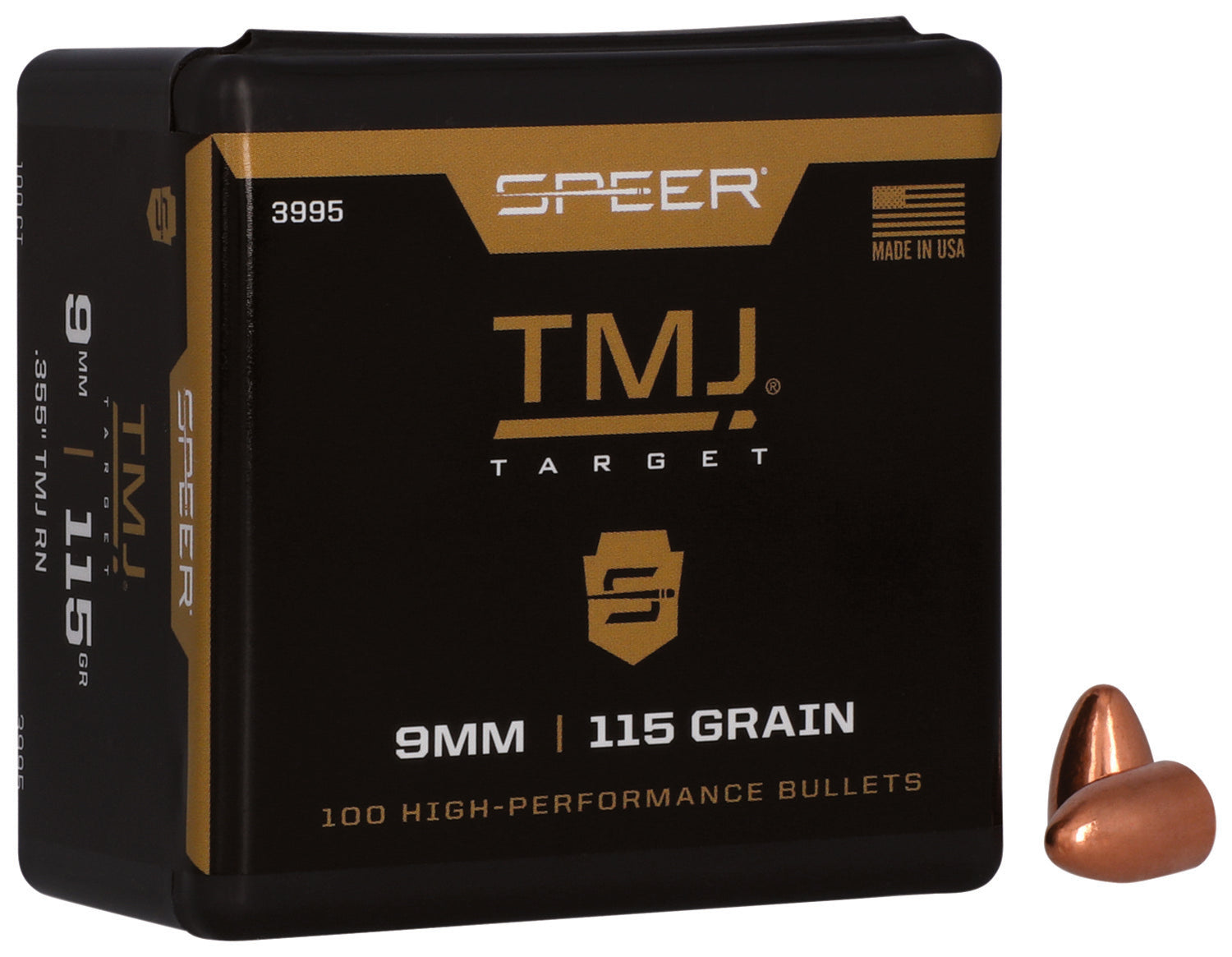 Speer Total Metal Jacket 9mm 115 Grain TMJ Reloading Projectiles